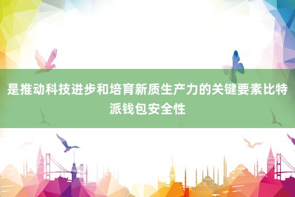 是推动科技进步和培育新质生产力的关键要素比特派钱包安全性