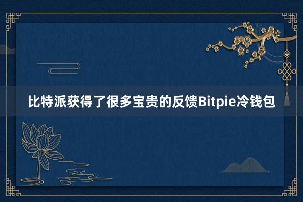 比特派获得了很多宝贵的反馈Bitpie冷钱包