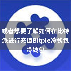 或者想要了解如何在比特派进行充值Bitpie冷钱包